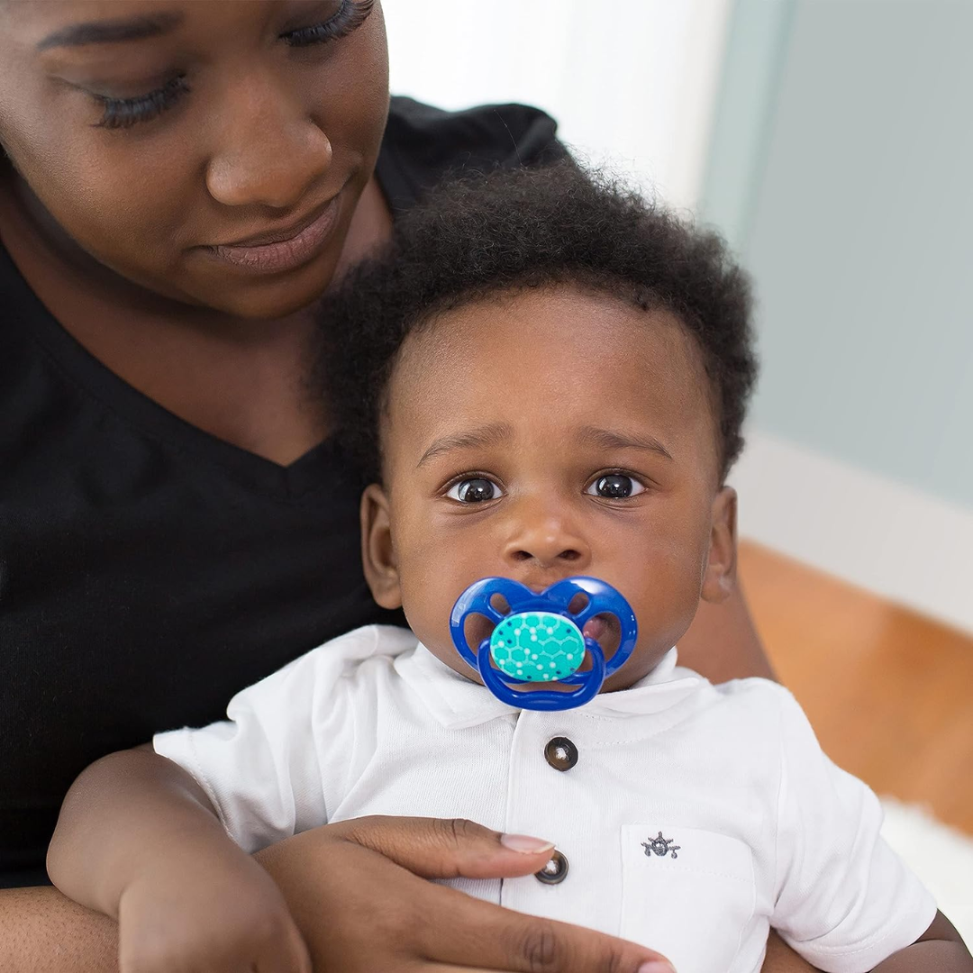 Dr. Brown's Advantage Symmetrical Pacifier Soother 6-18 Month -PA22002 Blue/Green- - Red Rhino