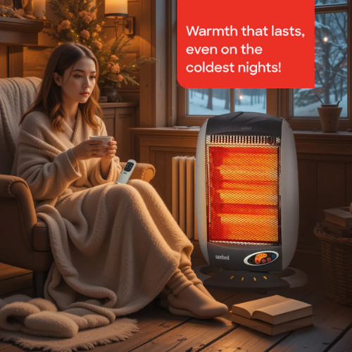Sanford 1200W 3-Element Halogen Heater with Remote & Timer SF1284HRH