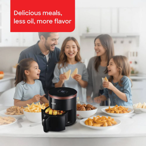 Sanford 4L digital air fryer SF2455AF, shared side view