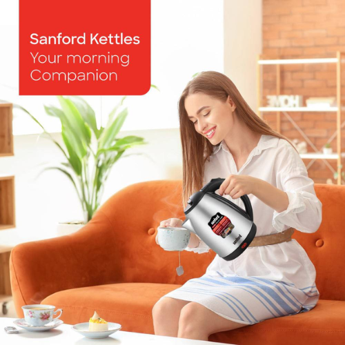 Sanford 1.8L Electric Kettle with Stainless Steel Body and 1500W Power | SF3343EK