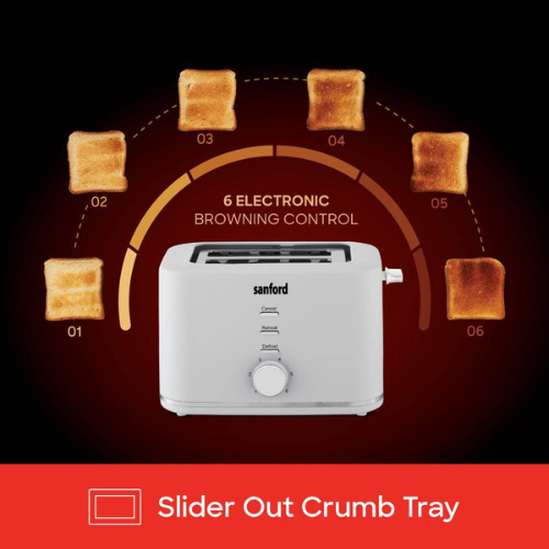 Sanford 2-Slice Toaster 6 Browning Levels Defrost Cool Touch SF5753BT | Buy in Kenya | Red Rhino