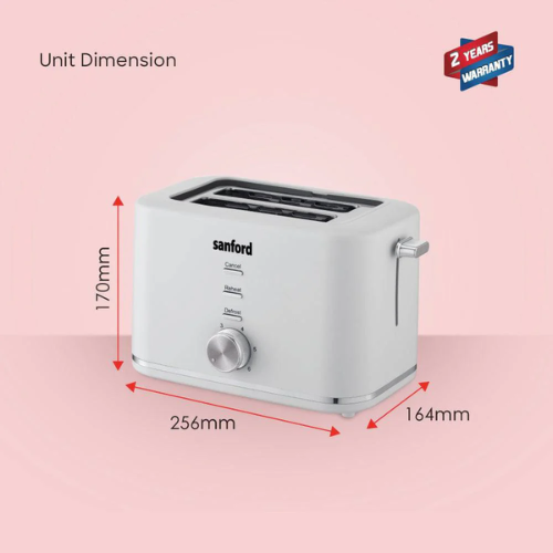 Sanford 2-Slice Toaster 6 Browning Levels Defrost Cool Touch SF5753BT | Buy in Kenya | Red Rhino