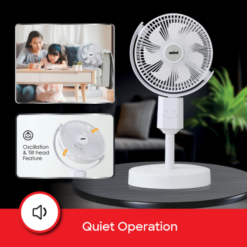 Sanford Rechargeable Oscillating Fan 10 inch SF6659RSFN