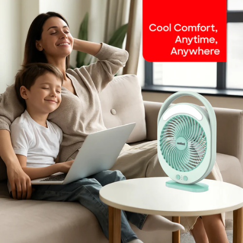 Sanford rechargeable table fan SF6662MFN, side view