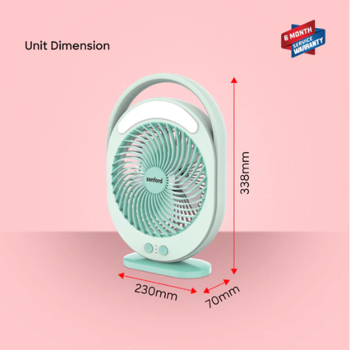 Sanford rechargeable table fan SF6662MFN, product detail