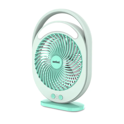 Sanford six-inch rechargeable table fan SF6662MFN, front view