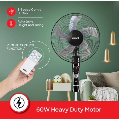 Sanford stand fan with remote SF903SFN, shared control detail