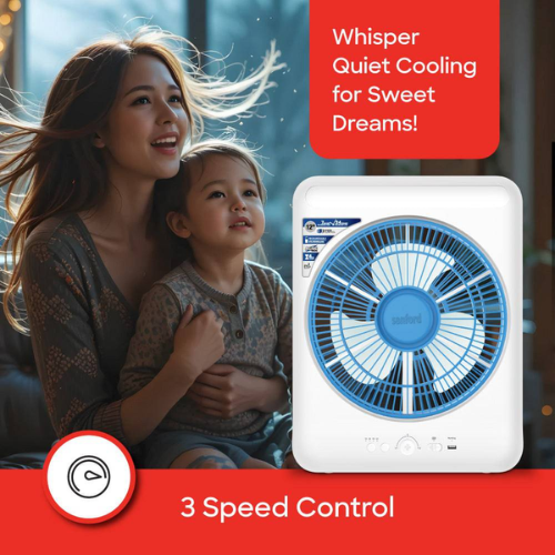 Sanford 12" Rechargeable Box Fan with LED Light SF919BFN | Buy in Kenya | Red Rhino