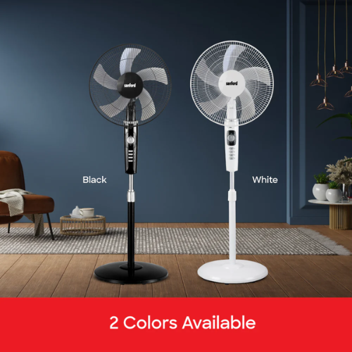 SANFORD 16-Inch Heavy-Duty Stand Fan SF938SFN White