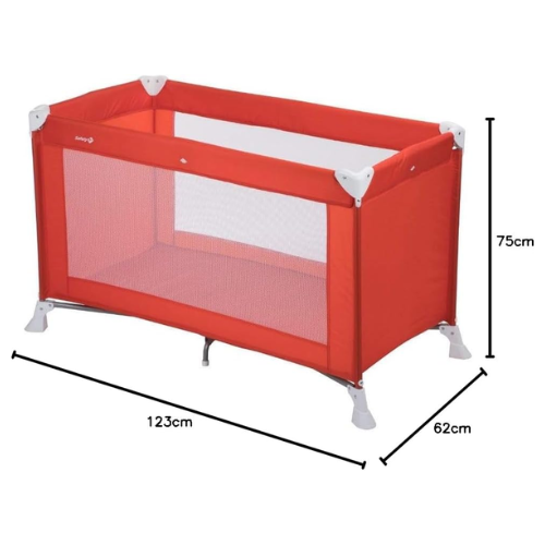 Safety 1st Travel Cot Soft Dreams Red Lines