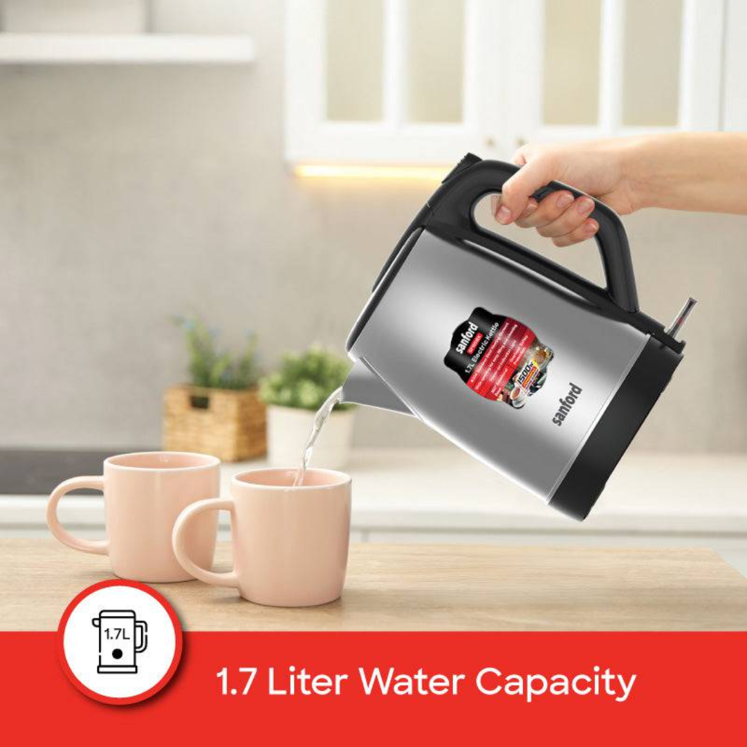 Sanford 1.7L Electric Kettle with 1500W Power & Stainless Steel Body SF1851EK | Buy in Kenya | Red Rhino