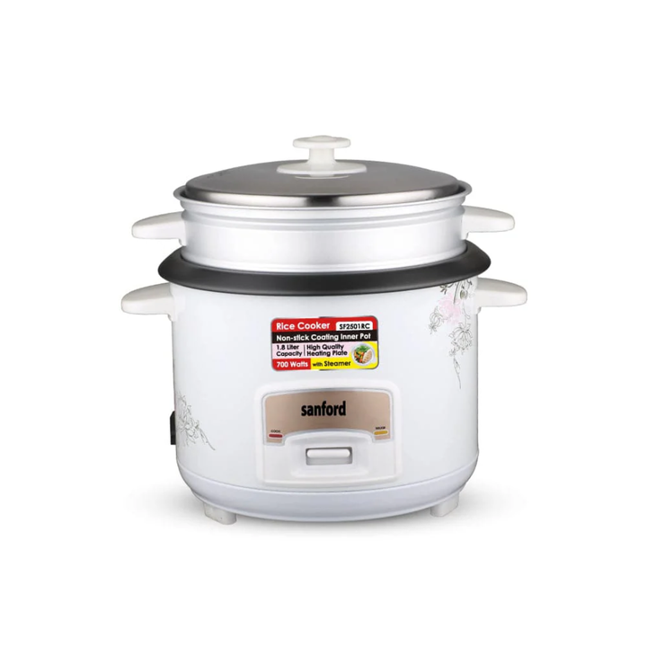 Sanford 1.8L Rice Cooker with Steamer 700W Non-Stick Pot SF2501RC | Buy in Kenya | Red Rhino