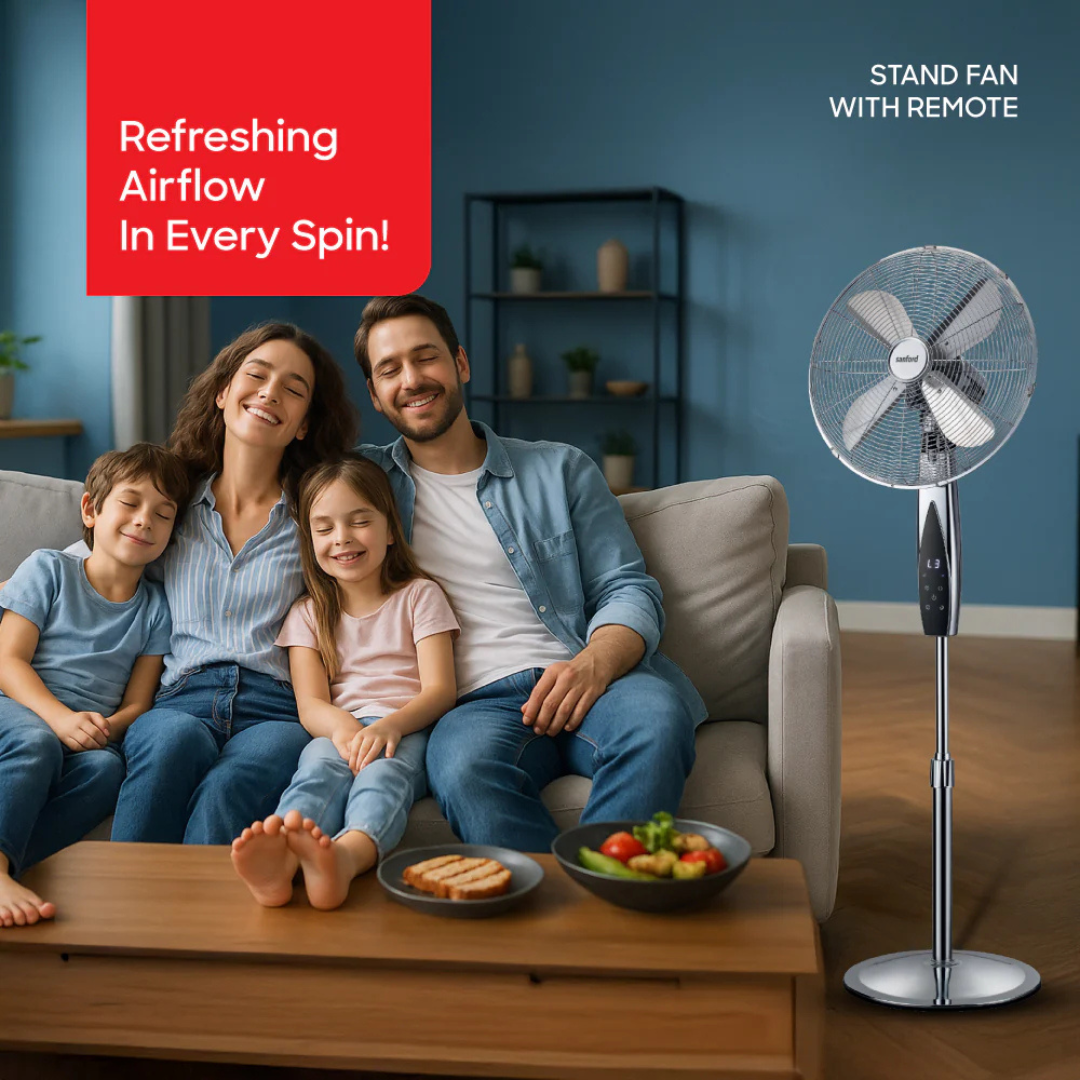 Sanford 16-Inch Stand Fan 55W Copper Motor SF945SFN