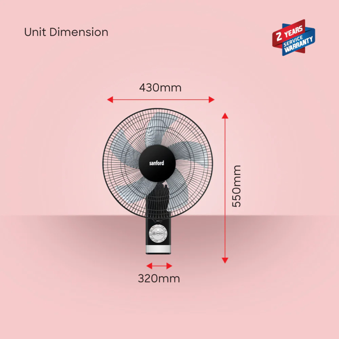 Sanford wall-mount fan SF931WFN, product detail