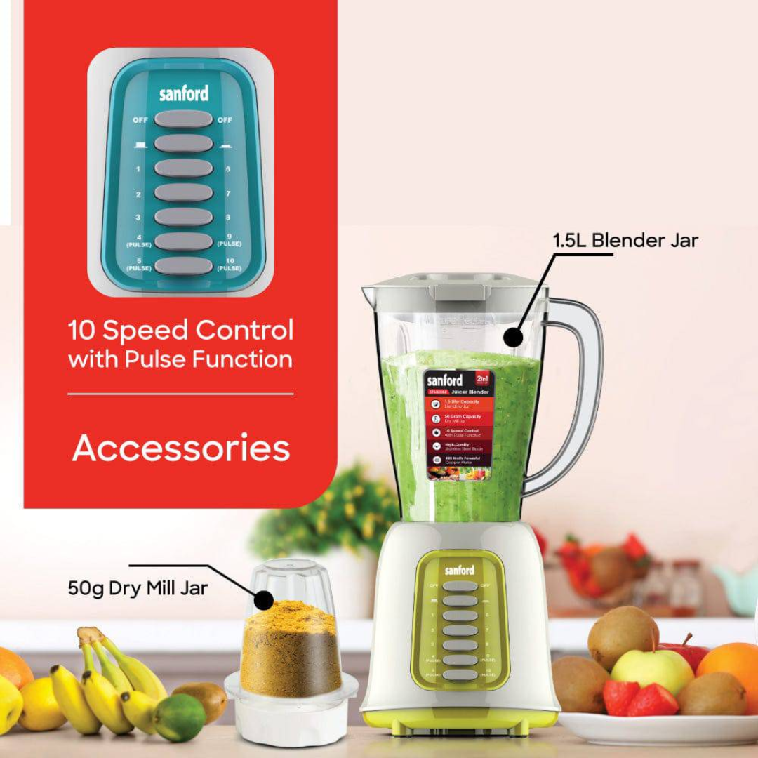 Sanford 2-in-1 Blender with Mill 400W 1.5L SF6820BR