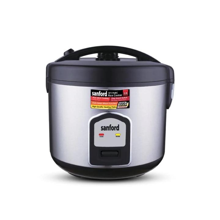Sanford 2.8L Stainless Steel Rice Cooker 1000W Non-Stick Pot Keep Warm SF1196RC | Buy in Kenya | Red Rhino