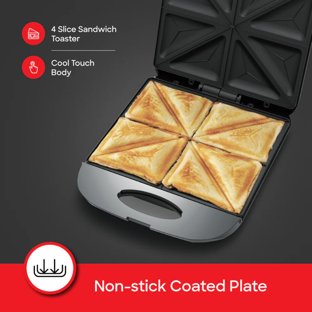 Sanford 4-Slice Sandwich Maker 1400W Non-Stick Plates SF9901ST | Buy in Kenya | Red Rhino