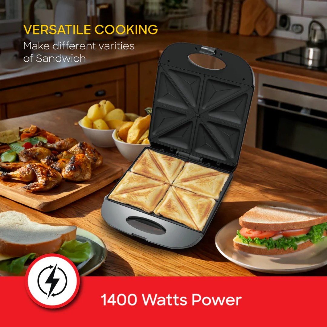 Sanford 4-Slice Sandwich Maker 1400W Non-Stick Plates SF9901ST | Buy in Kenya | Red Rhino
