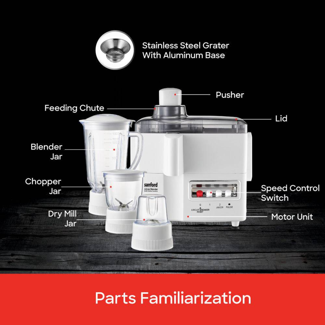 Sanford food processor SF5501JB, mincer and mill view