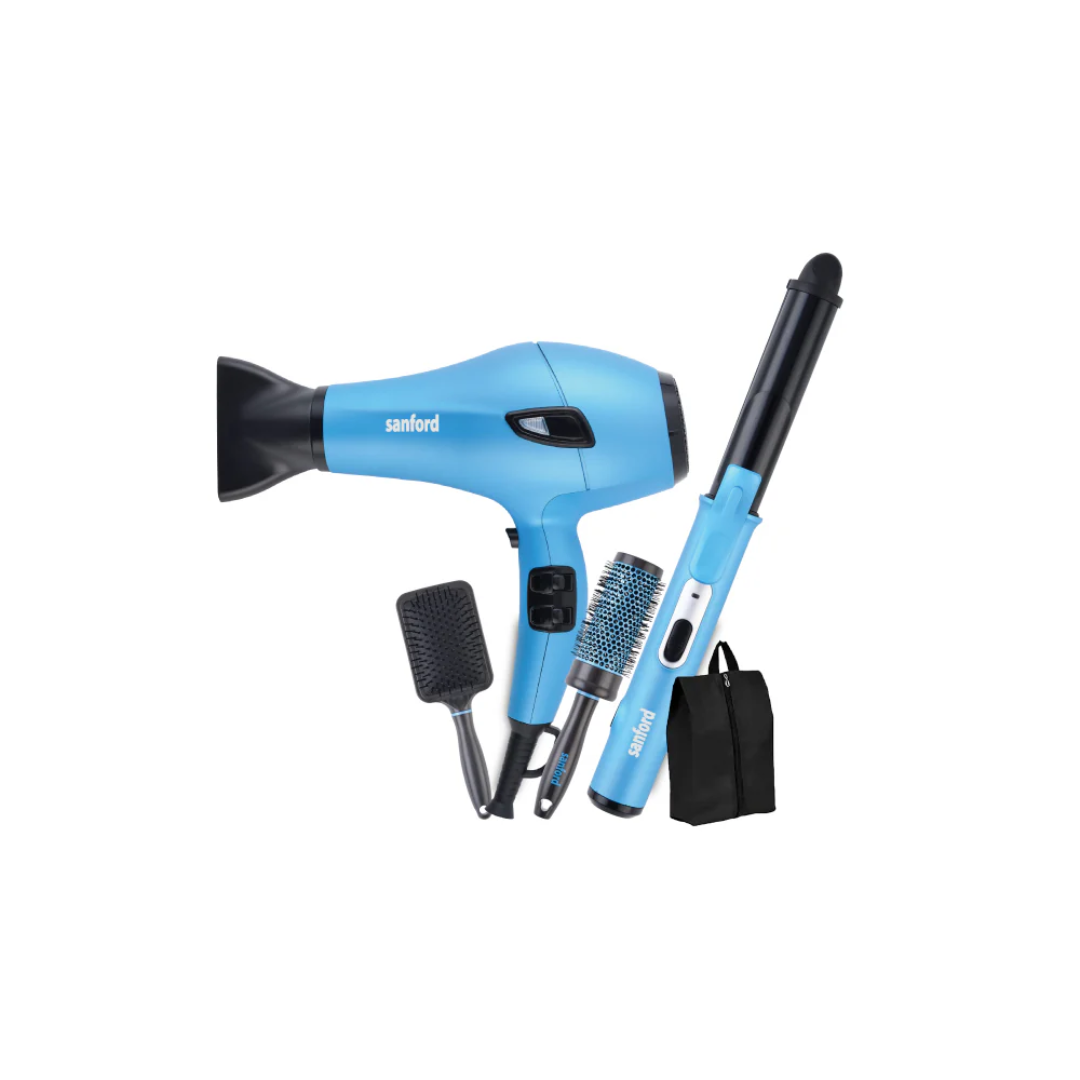 Sanford 5-in-1 Hair Styling Set 2000W Hair Dryer + Straightener &amp; Curler SF9679PCC | Buy in Kenya | Red Rhino