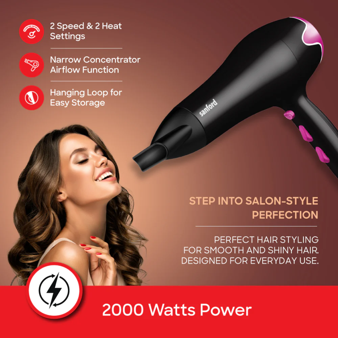 Sanford High-Performance 2000W Professional Hair Dryer SF9694HD | Buy in Kenya | Red Rhino
