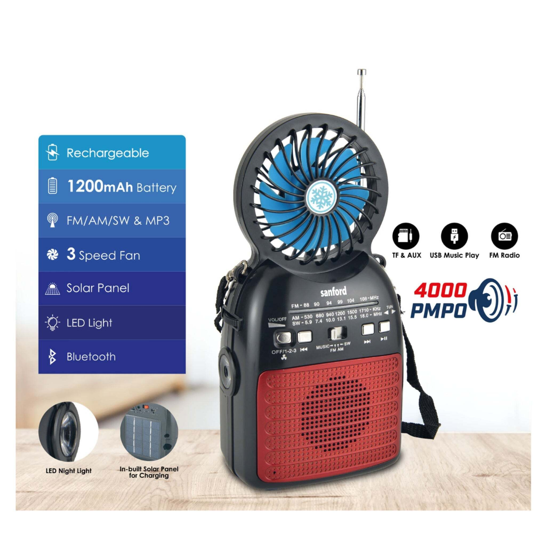 Sanford Multifunctional Portable Radio With Mini Fan SF1017PR