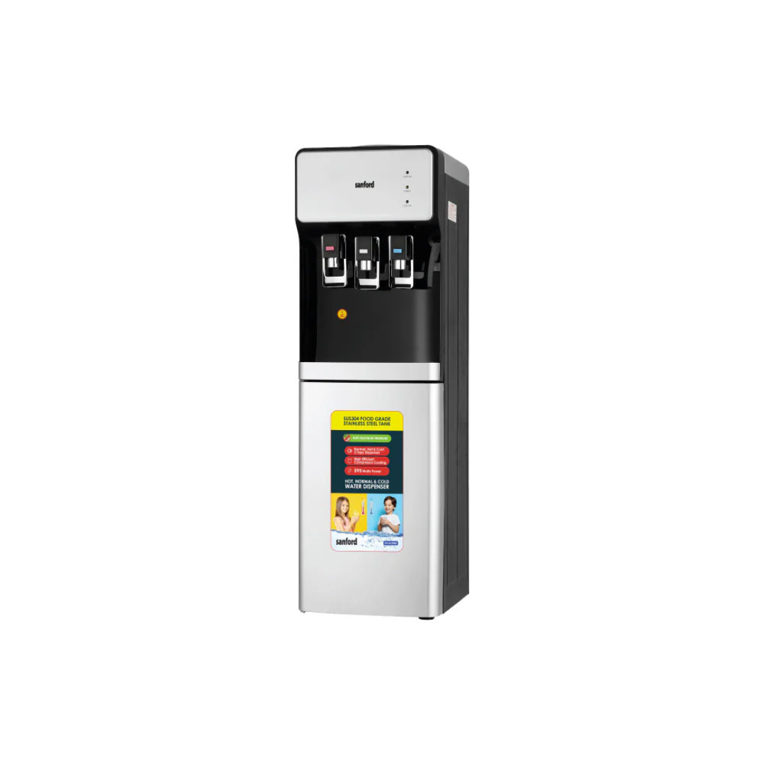 Sanford premium three-tap water dispenser with cabinet SF1412WD, front view