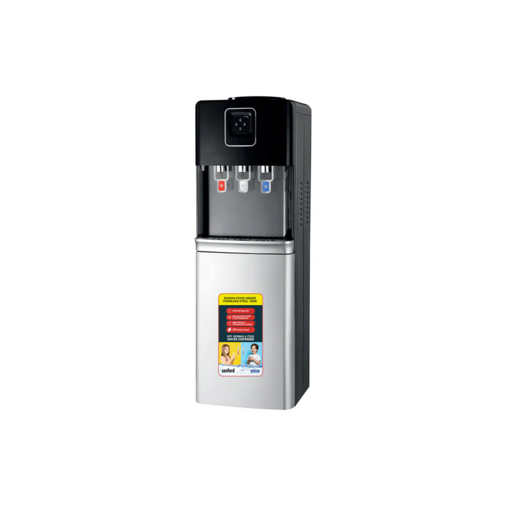 Sanford premium three-tap water dispenser with refrigerator SF1416WD, front view