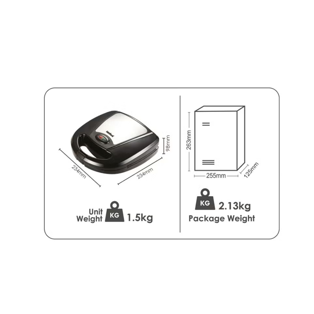 Sanford Premium 3-in-1 Detachable Multi Toaster SF9955DMT | Buy in Kenya | Red Rhino