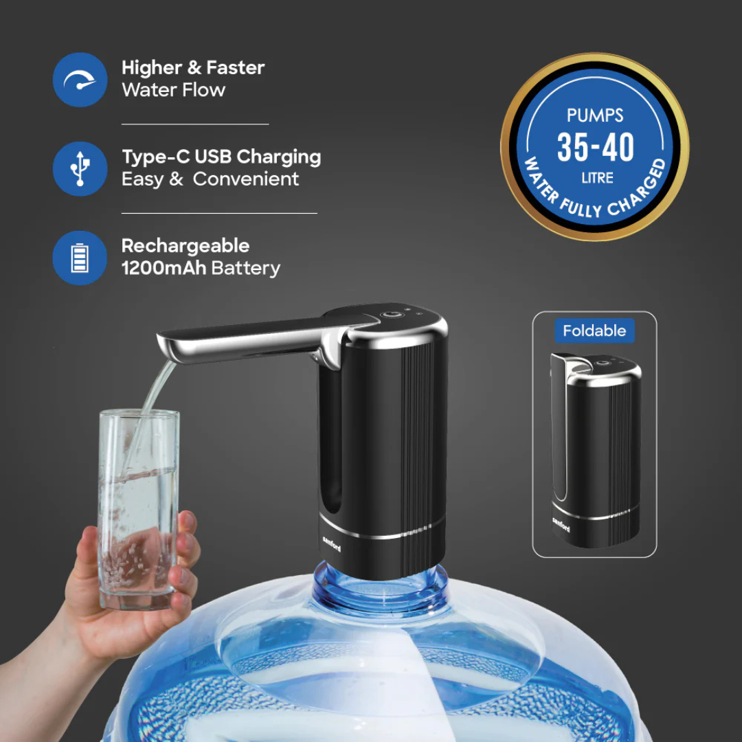 Sanford Rechargeable Automatic Water Dispenser with 1200mAh Battery & USB Charging SF1801BWD
