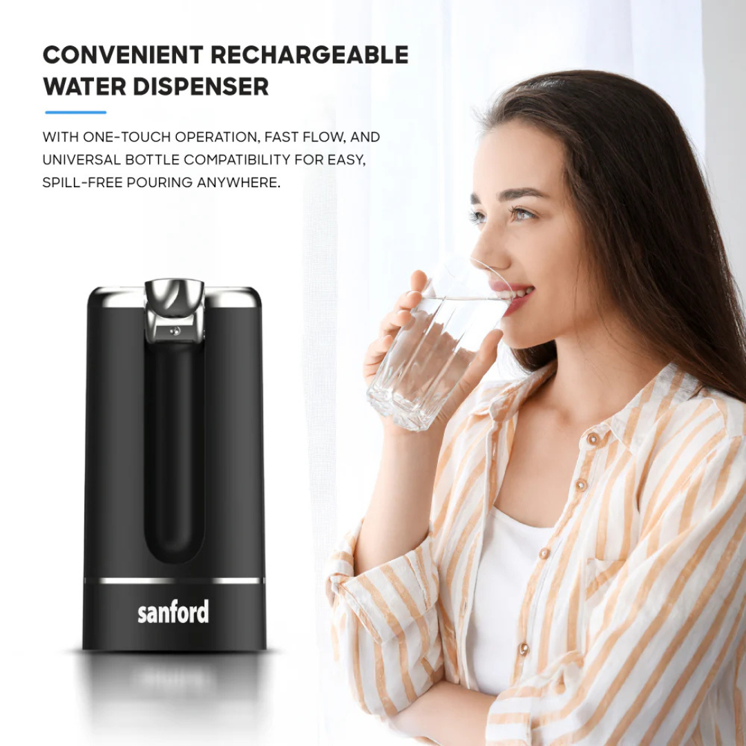 Sanford Rechargeable Automatic Water Dispenser with 1200mAh Battery & USB Charging SF1801BWD