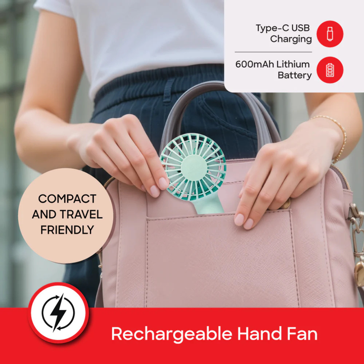 Sanford hand fan SF935HFN-A, side view