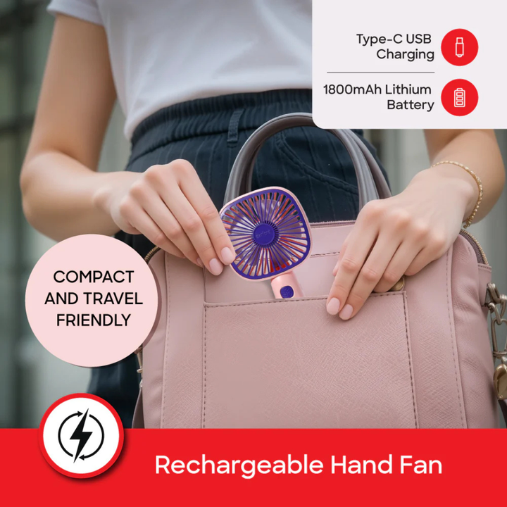 Sanford USB hand fan SF937HFN, side view