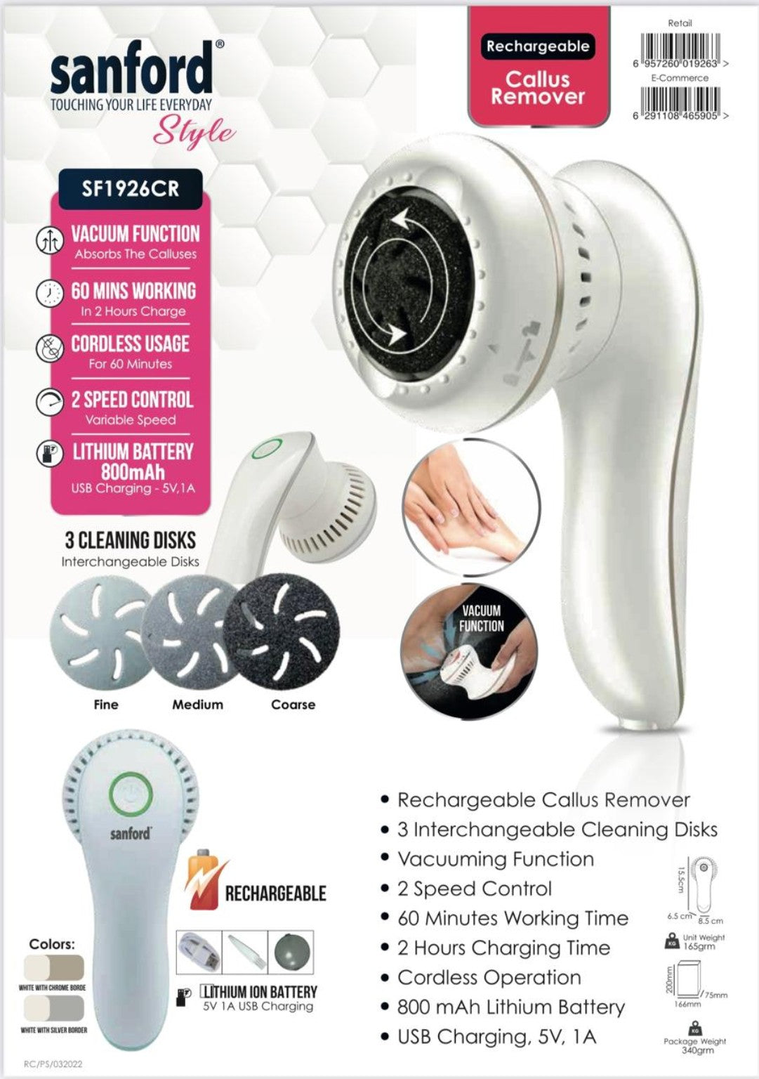 Sanford SF1926CR official product specifications