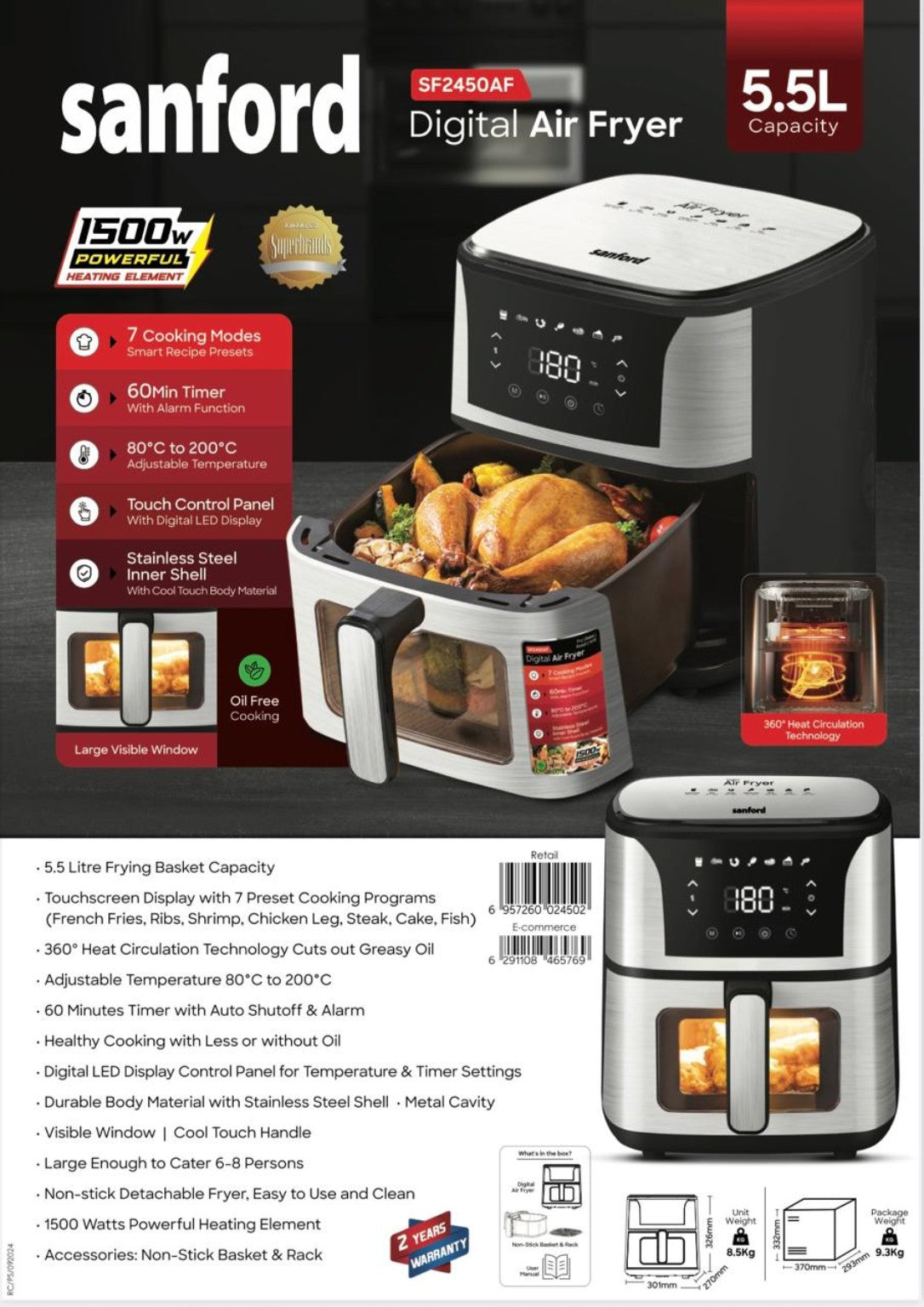 Sanford SF2450AF official product details and specifications