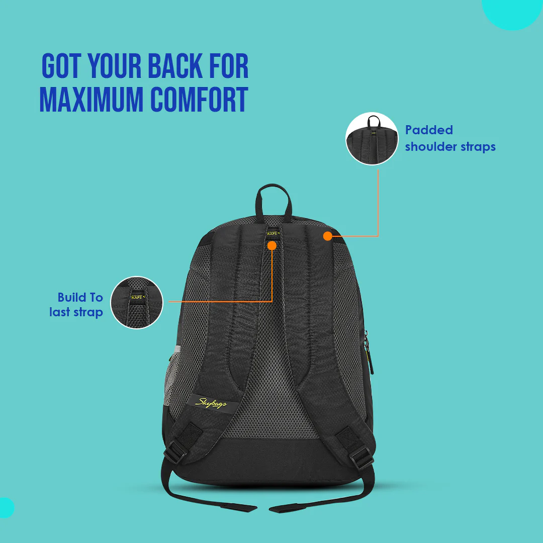 SkyBags Brat Backpack 47Cm Black