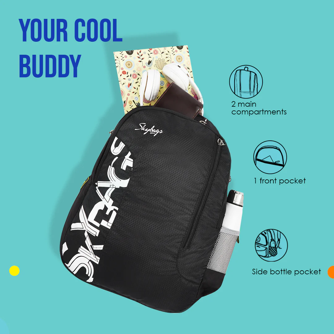 SkyBags Brat Backpack 47Cm Black