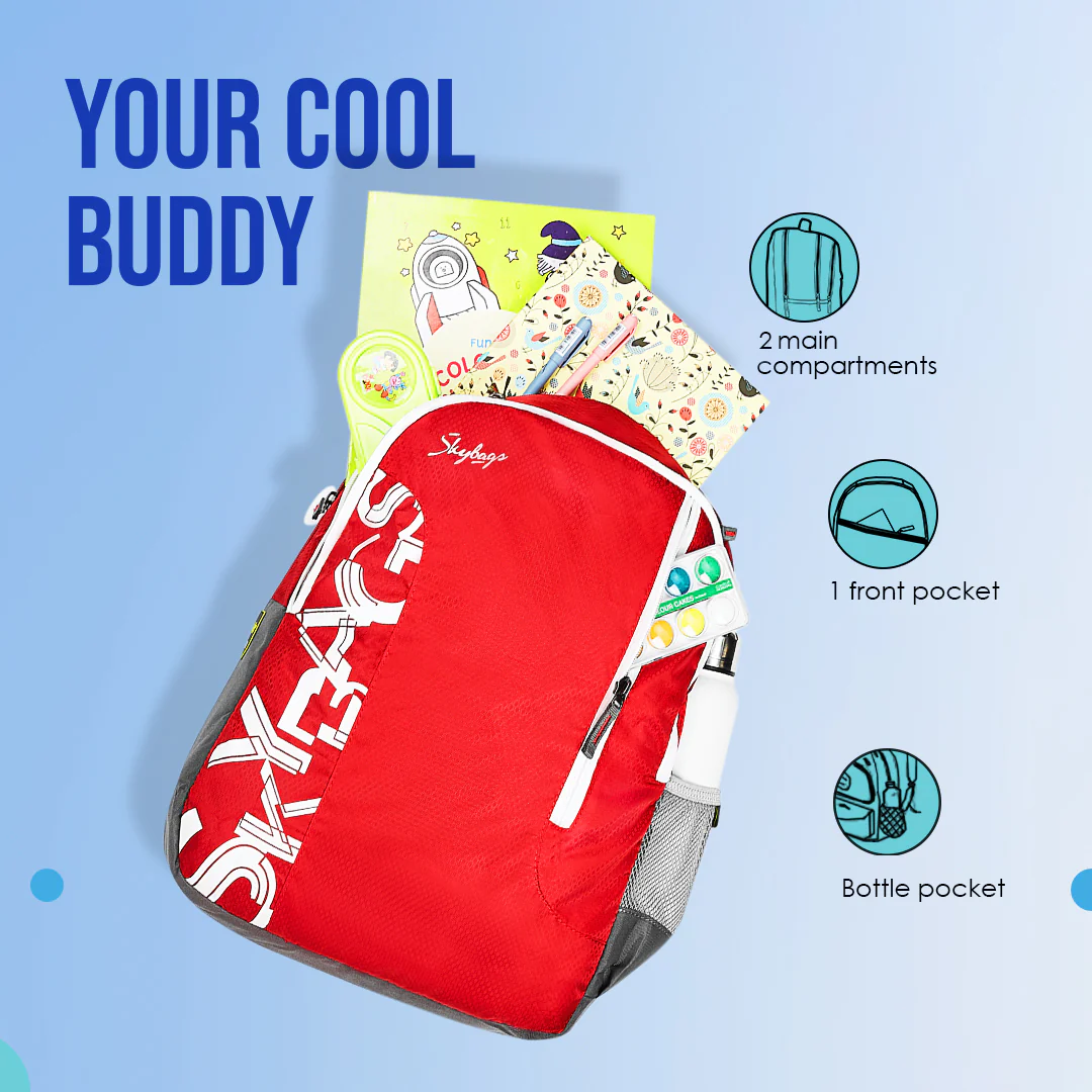 SkyBags Brat Backpack 47Cm Red