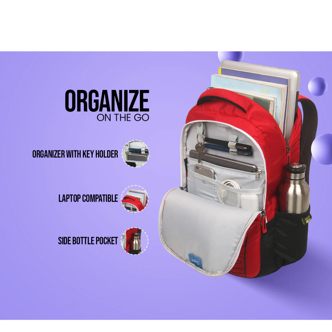 SkyBags Graf Backpack 48Cm Red