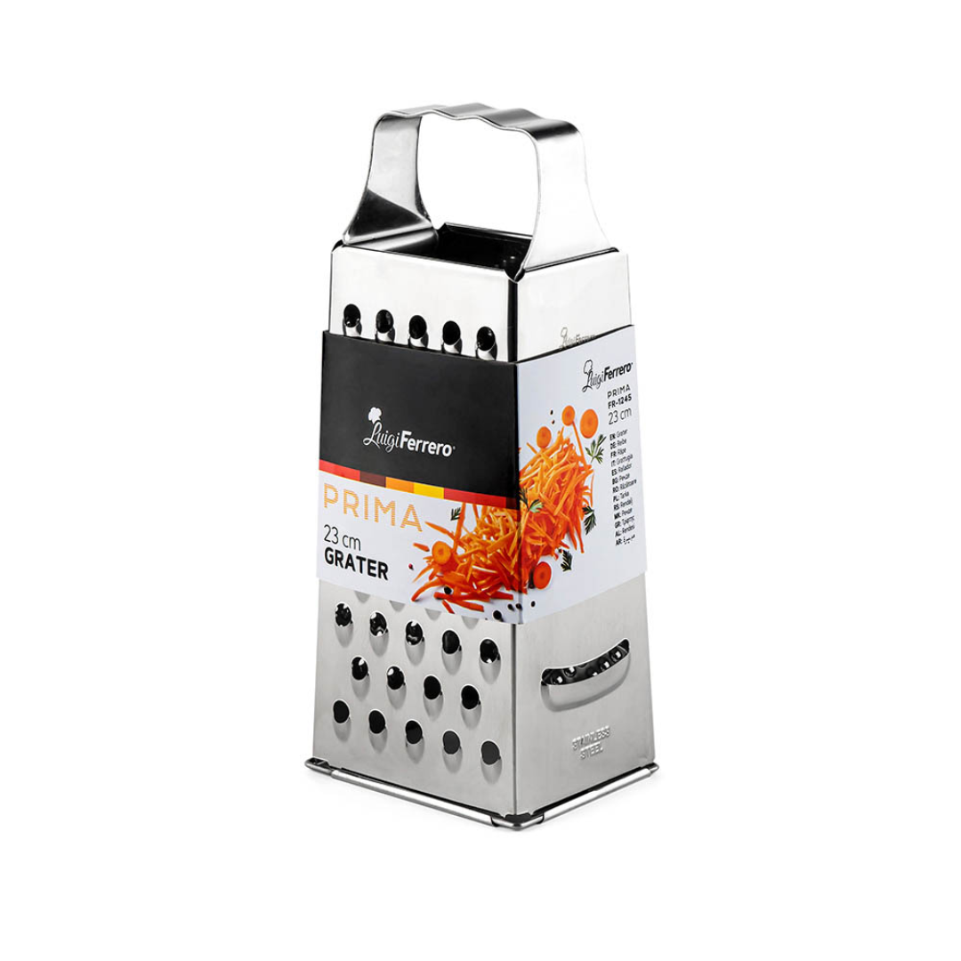 Luigi Ferrero Stainless Steel Grater Prima Fr-1245, 23Cm, 4-Sided