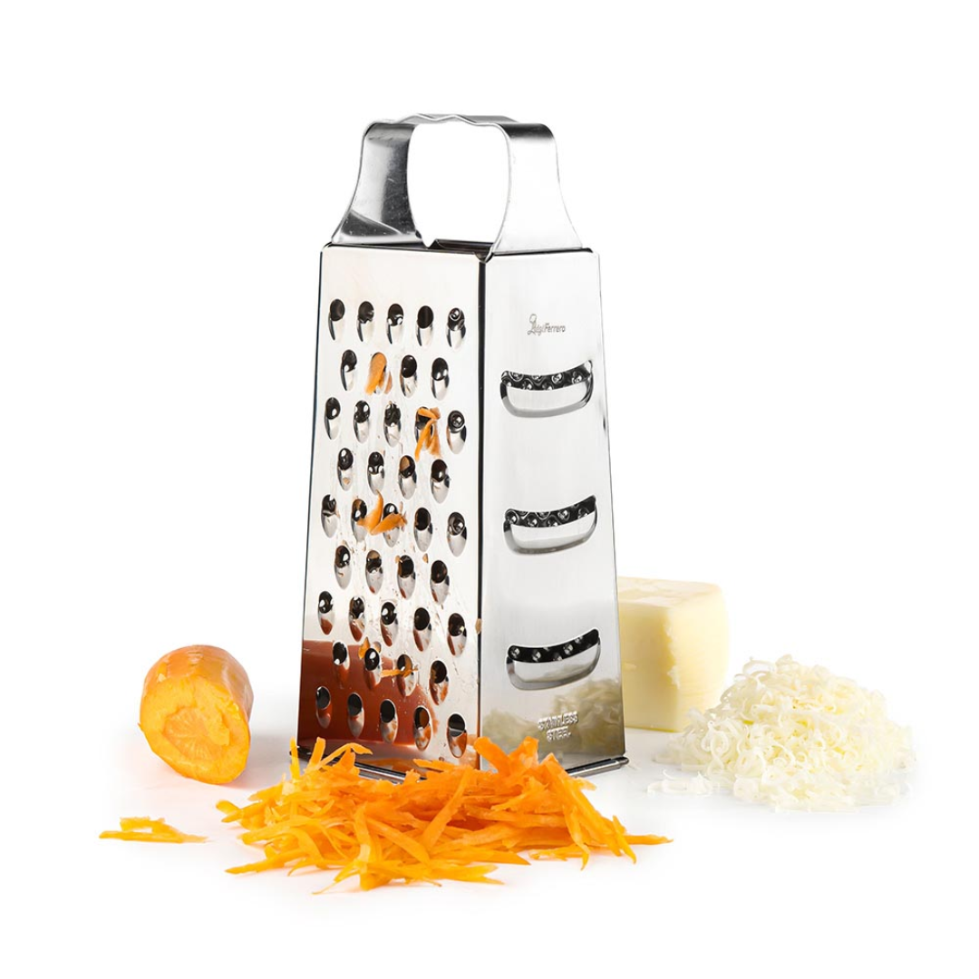 Luigi Ferrero Stainless Steel Grater Prima Fr-1245, 23Cm, 4-Sided
