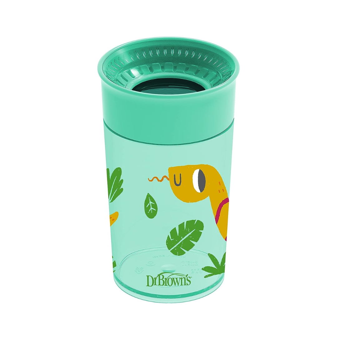 Dr. Brown's Training Sippy Cups Cheers360 Green Animal Deco, 300ML, 9m+-TC01095 - Red Rhino