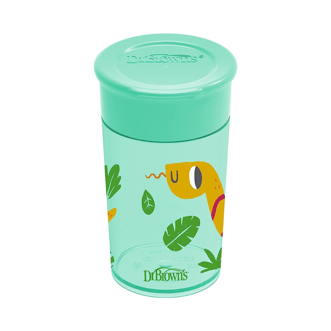 Dr. Brown's Training Sippy Cups Cheers360 Green Animal Deco, 300ML, 9m+-TC01095 - Red Rhino