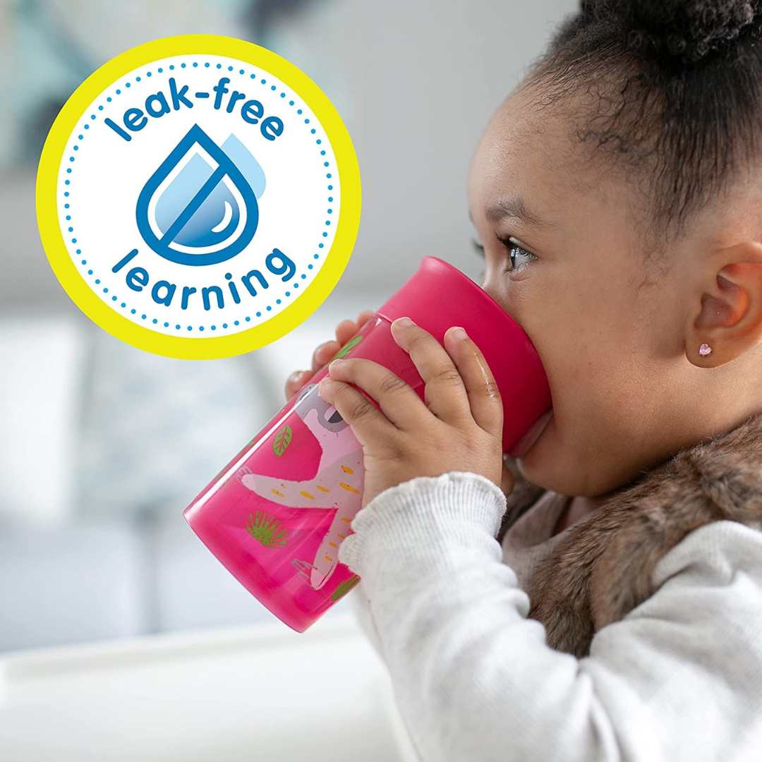 Dr. Brown's Training Sippy Cups Cheers 360 Red Animal Deco, 300ML, 9m+-TC01096 - Red Rhino
