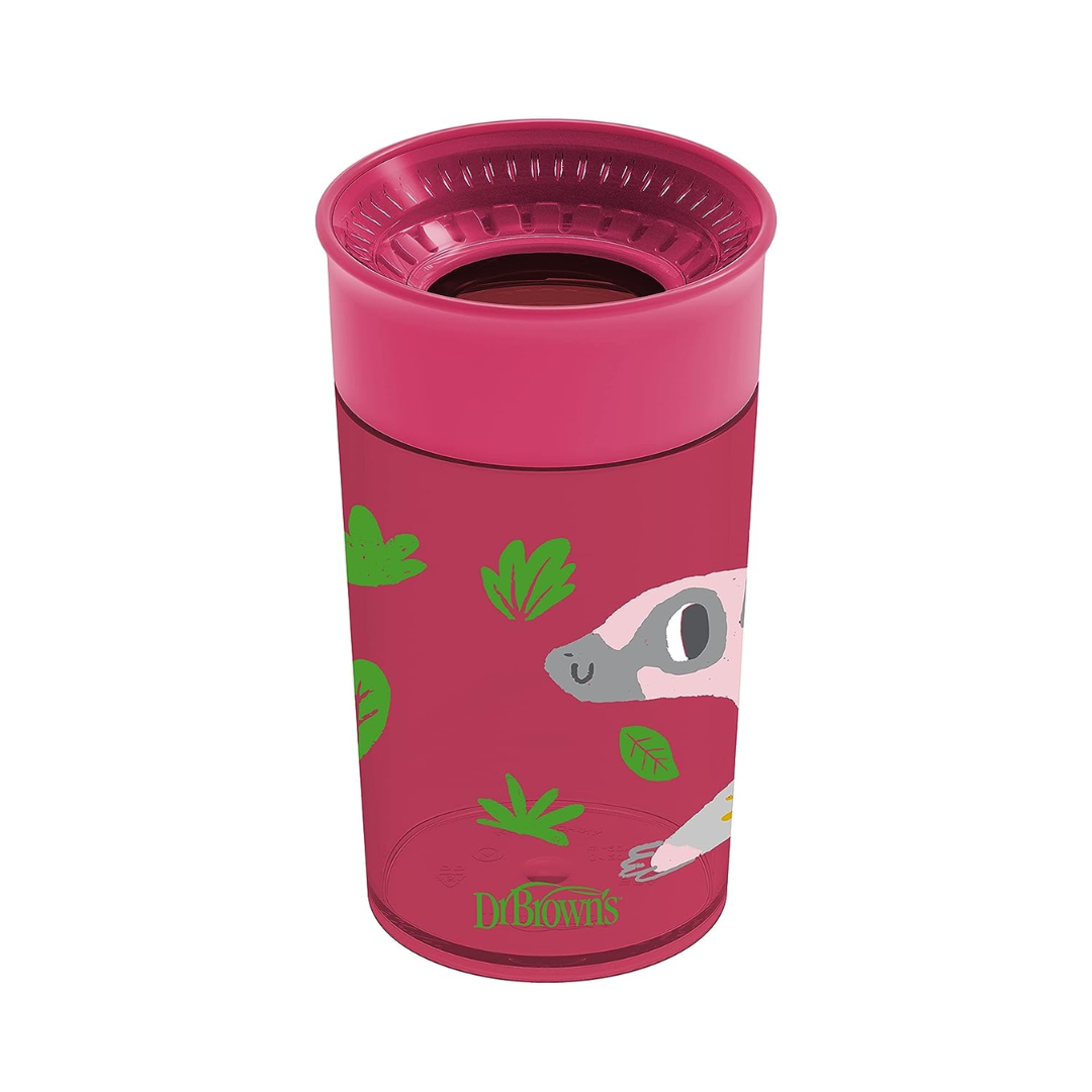 Dr. Brown's Training Sippy Cups Cheers 360 Red Animal Deco, 300ML, 9m+-TC01096 - Red Rhino