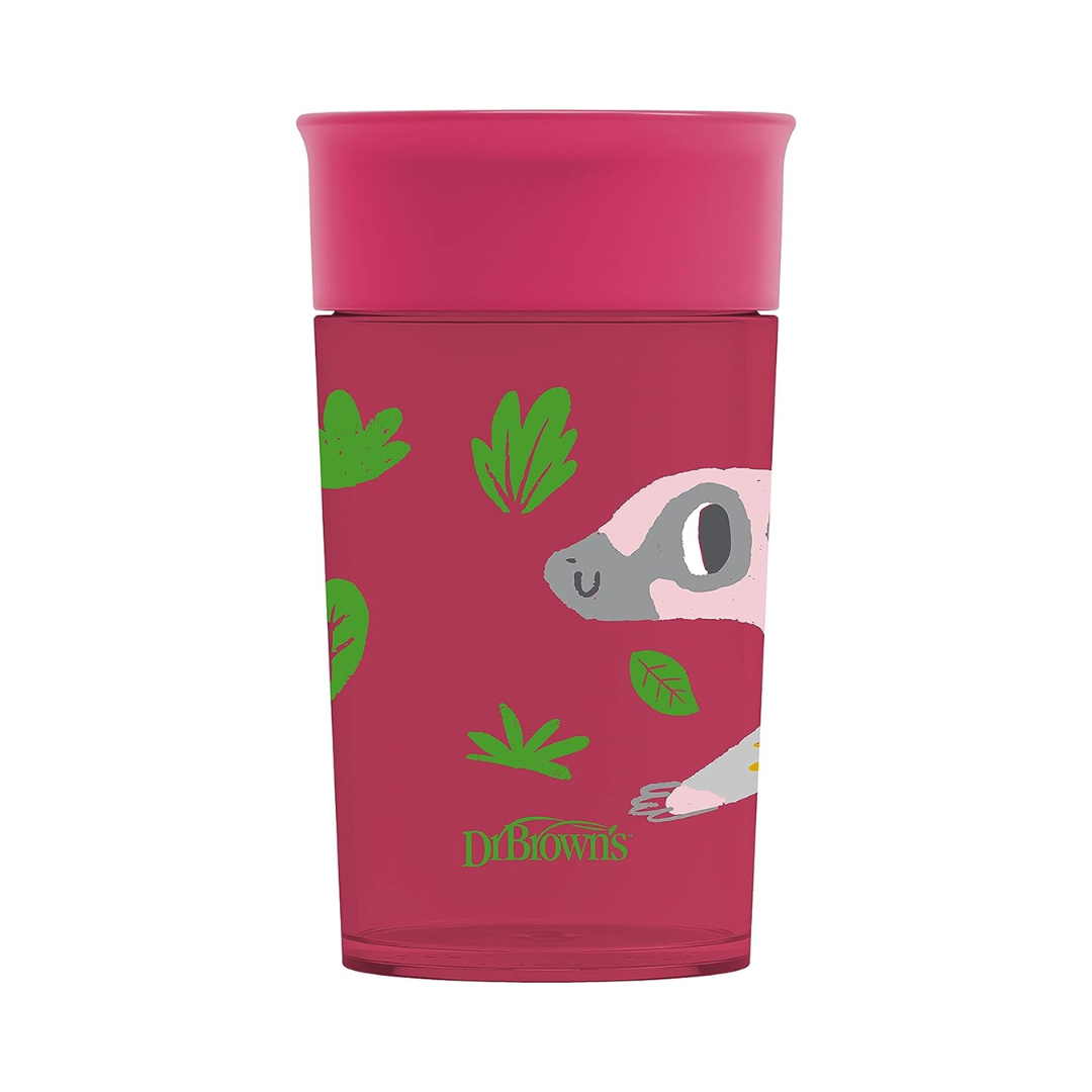 Dr. Brown's Training Sippy Cups Cheers 360 Red Animal Deco, 300ML, 9m+-TC01096 - Red Rhino