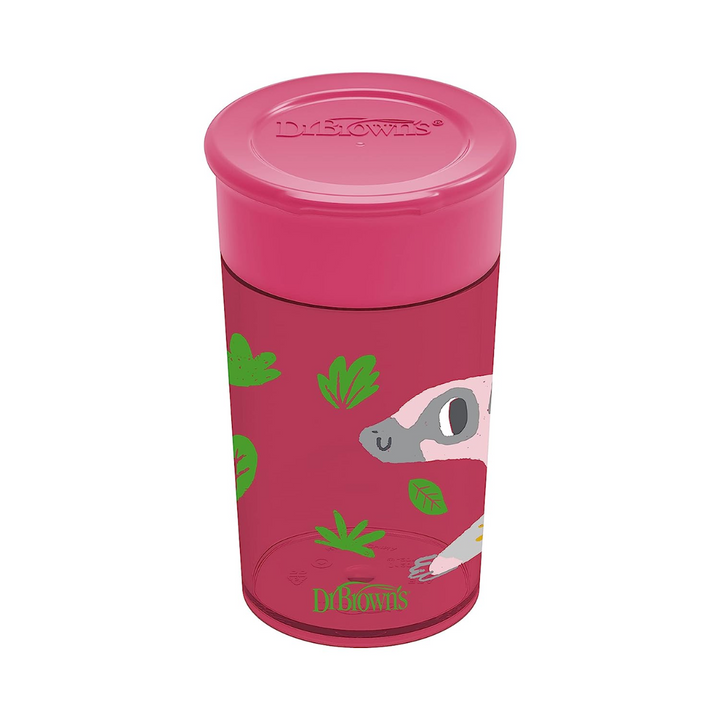 Dr. Brown's Training Sippy Cups Cheers 360 Red Animal Deco, 300ML, 9m+-TC01096 - Red Rhino
