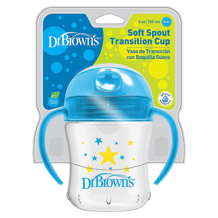 Dr. Brown's Soft Spout Toddler Cup with Handles, Blue -TC61001 - Red Rhino