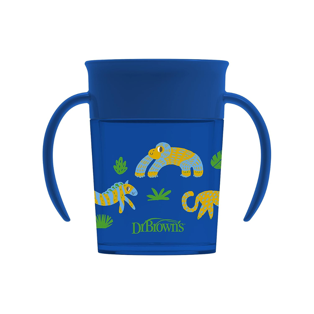 Dr. Brown's Training Sippy Cups Cheers360â¢ with Handles Blue Animal Deco, 200ML, 6m+-TC1006 - Red Rhino