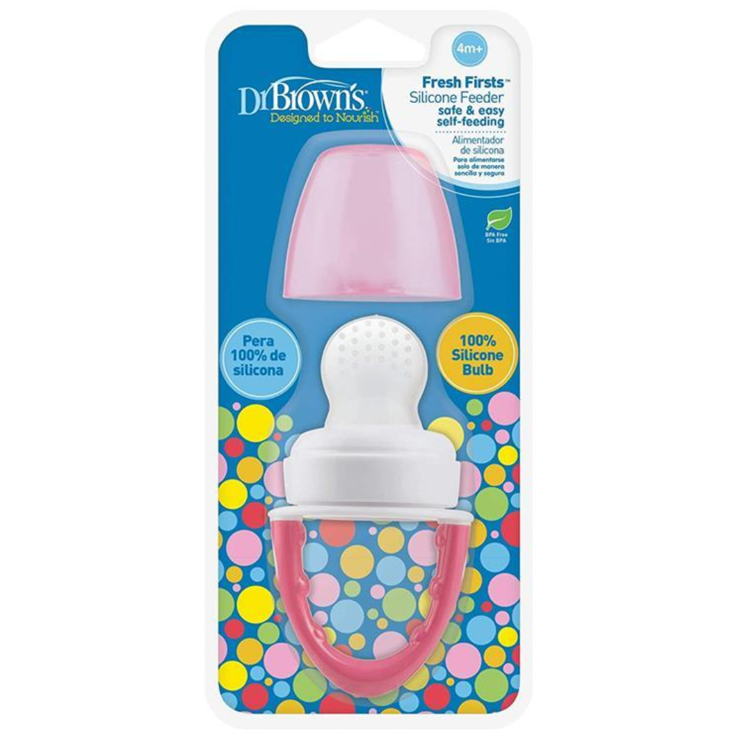 Dr. Brown's Silicone Feeder Designed to Nourish, Fresh Firsts, Pink-TF005 - Red Rhino